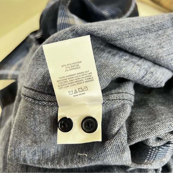 Express Blue Plaid Button-Up Shirt Flannel Comfy Soft Size Medium Long Sleeve - Picture 5 of 7